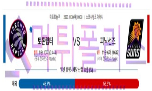 11월30일 토론토 vs 피닉스 nba농구분석