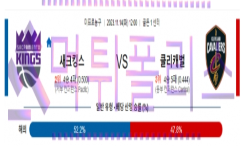 11월14일 새크라멘토 vs 클리블랜드 nba농구분석