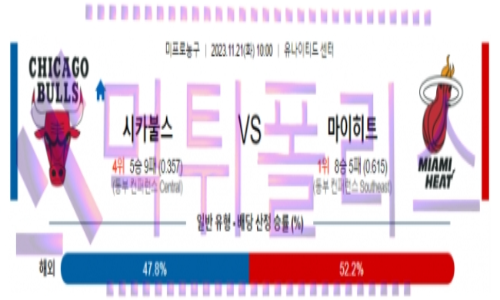 11월21일 시카고 vs 마이애미 nba농구분석