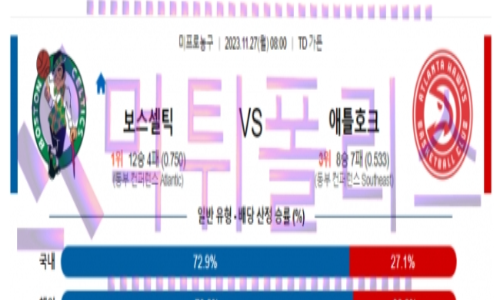 11월27일 보스턴 vs 애틀랜타 nba농구분석