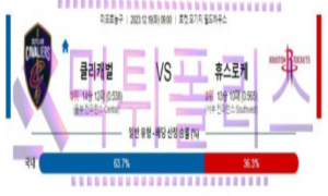 12월19일 클리블랜드 vs 휴스턴 nba농구분석