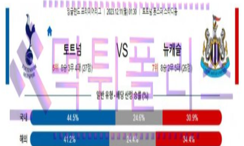 12월11일 토트넘 vs 뉴캐슬 해축분석