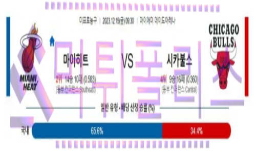 12월15일 마이애미 vs 시카고 nba농구분석