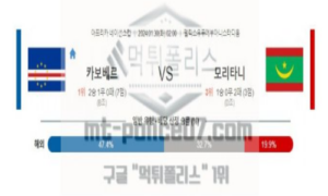 01월30일 카보베르데 vs 모리타니 축구 분석
