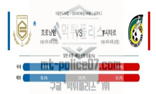 02월09일 흐로닝언 vs 시타르트 해축분석
