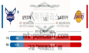 02월 06일 샬럿 vs LA 레이커스 nba농구분석 02월 06일 샬럿 vs LA 레이커스 nba농구분석