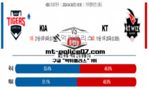 2024년 4월 30일 18:30 KBO 프로야구 KIA : KT 스포츠 픽