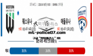 2024년 4월 16일 18:00 호주1부 웨스턴 유나이티드 FC : 애들레이드 유나이티드 FC 축구분석 2024년 4월 16일 18:00 호주1부 웨스턴 유나이티드 FC : 애들레이드 유나이티드 FC 축구분석