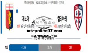 4월 30일 03:45 이탈리아 세리에A 제노아 CFC : 칼리아리 칼초 스포츠 픽