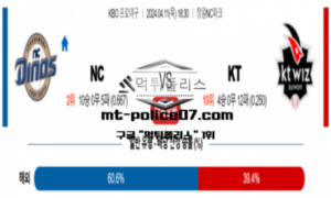 2024년 4월 11일 18:30 KBO프로야구 NC : KT 야구분석 2024년 4월 11일 18:30 KBO프로야구 NC : KT 야구분석