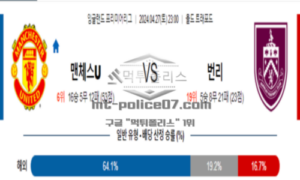 2024년 4월 27일 23:00 프리미어리그 맨체스터 유나이티드 vs 번리
