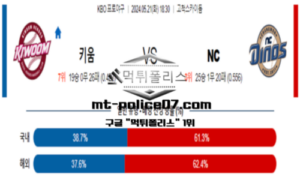 2024년 5월 21일 18:30 KBO 프로야구 키움 vs NC 스포츠 픽