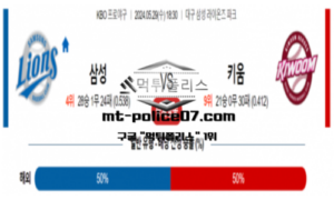 2024년 5월 29일 18:30 KBO 프로야구 삼성 : 키움 스포츠 픽