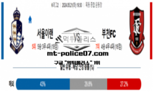 2024년 5월 21일 19:30 K리그2 서울 이랜드 FC : 부천 FC 1995 스포츠 픽