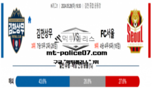 2024년 5월 28일 19:30 K리그1 김천 상무 : FC 서울 스포츠 분석 2024년 5월 28일 19:30 K리그1 김천 상무 : FC 서울 스포츠 분석