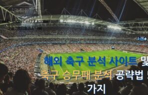 해외 축구 분석 사이트 및 축구 승무패 분석 공략법 5가지