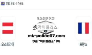 2024년 6월 18일 04:00 유로2024 축구 오스트리아 vs 프랑스 스포츠 픽 2024년 6월 18일 04:00 유로2024 축구 오스트리아 vs 프랑스 스포츠 픽