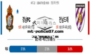 2024년 7월 1일 19:30 K리그2 경남 FC : 전남 드래곤즈 스포츠 픽 2024년 7월 1일 19:30 K리그2 경남 FC : 전남 드래곤즈 스포츠 픽