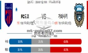 2024년 8월 11일 19:00 일본 J1리그 FC 도쿄 vs 가와사키 프론타레 스포츠 픽 2024년 8월 11일 19:00 일본 J1리그 FC 도쿄 vs 가와사키 프론타레 스포츠 픽