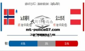 2024년 9월 10일 03:45 UEFA 네이션스리그 노르웨이 vs 오스트리아 스포츠 픽