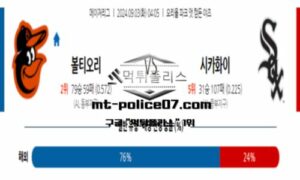 2024년 9월 3일 04:05 MLB 메이저리그 볼티모어 vs 시카고W 스포츠 픽 2024년 9월 3일 04:05 MLB 메이저리그 볼티모어 vs 시카고W 스포츠 픽