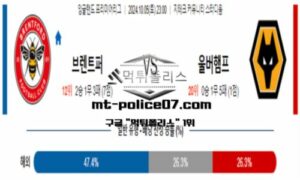 2024년 10월 5일 23:00 잉글랜드 프리미어리그 브렌트포드 vs 울버햄튼 스포츠 픽 2024년 10월 5일 23:00 잉글랜드 프리미어리그 브렌트포드 vs 울버햄튼 스포츠 픽