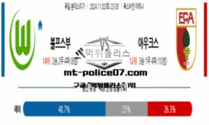 2024년 11월 2일 23:30 독일 분데스리가 볼프스부르크 vs 아우크스부르크 스포츠 픽 2024년 11월 2일 23:30 독일 분데스리가 볼프스부르크 vs 아우크스부르크 스포츠 픽