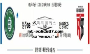 2024년 12월 19일 19:00 KBL 프로농구 원주DB vs 안양정관장 스포츠 픽 2024년 12월 19일 19:00 KBL 프로농구 원주DB vs 안양정관장 스포츠 픽
