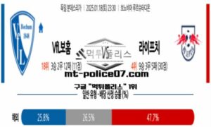 2025년 1월 18일 23:30 독일 분데스리가 VfL보훔 vs 라이프치히 스포츠 픽 2025년 1월 18일 23:30 독일 분데스리가 VfL보훔 vs 라이프치히 스포츠 픽