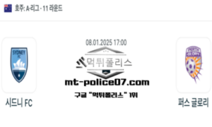 2025년 1월 8일 17:00 호주 A리그 시드니 FC vs 퍼스 글로리 스포츠 픽 2025년 1월 8일 17:00 호주 A리그 시드니 FC vs 퍼스 글로리 스포츠 픽