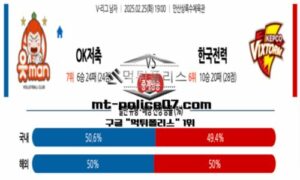 2025년 2월 25일 19:00 V-리그 프로배구 OK저축은행 vs 한국전력 스포츠 픽 2025년 2월 25일 19:00 V-리그 프로배구 OK저축은행 vs 한국전력 스포츠 픽
