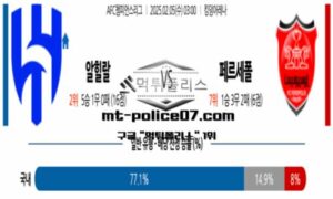 2025년 2월 5일 03:00 AFC챔피언스리그 알힐랄 vs 페르세폴리스 스포츠 픽 2025년 2월 5일 03:00 AFC챔피언스리그 알힐랄 vs 페르세폴리스 스포츠 픽