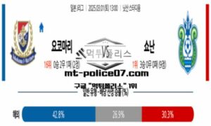 2025년 3월 1일 13:00 일본 J리그 요코마리 vs 쇼난 스포츠 픽 2025년 3월 1일 13:00 일본 J리그 요코마리 vs 쇼난 스포츠 픽