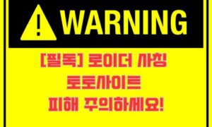 [필독] 로이더 사칭 토토사이트 피해 주의하세요!