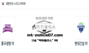 2025년 3월 6일 19:00 V-리그 여자배구 흥국생명 vs 현대건설 스포츠 픽 2025년 3월 6일 19:00 V-리그 여자배구 흥국생명 vs 현대건설 스포츠 픽