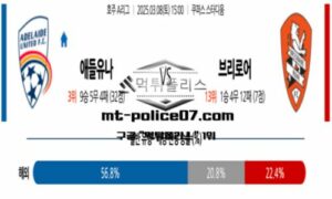 2025년 3월 8일 15:00 호주 A리그 애들레이드 vs 브리즈번 스포츠 픽 2025년 3월 8일 15:00 호주 A리그 애들레이드 vs 브리즈번 스포츠 픽