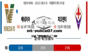2025년 5월 13일 01:30 이탈리아 세리에A 베네치아 vs 피오렌티나 스포츠 픽