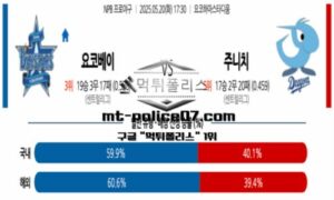 2025년 5월 20일 17:30 NPB 일본야구 요코하마 vs 주니치 스포츠 픽