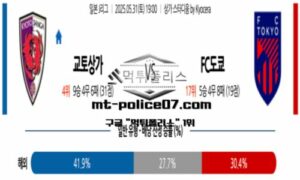 2025년 5월 31일 19:00 J리그 일본축구 교토상가 vs FC도쿄 스포츠 픽