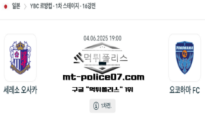 2025년 6월 4일 19:00 일본축구 J리그컵 세레소 오사카 vs 요코하마 FC 스포츠 픽 2025년 6월 4일 19:00 일본축구 J리그컵 세레소 오사카 vs 요코하마 FC 스포츠 픽