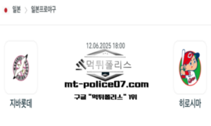 2025년 6월 12일 18:00 NPB 일본야구 지바롯데 vs 히로시마 스포츠 픽