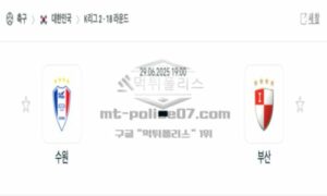 2025년 6월 29일 19:00 K리그2 수원 삼성 vs 부산 아이파크 스포츠 픽 2025년 6월 29일 19:00 K리그2 수원 삼성 vs 부산 아이파크 스포츠 픽