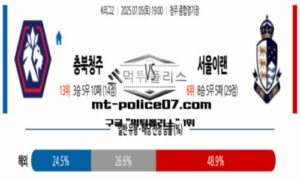 2025년 7월 5일 19:00 K리그2 충북청주 vs 서울이랜드 스포츠 픽 2025년 7월 5일 19:00 K리그2 충북청주 vs 서울이랜드 스포츠 픽