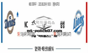 2025년 8월 19일 18:30 KBO 프로야구 NC vs 삼성 스포츠 픽