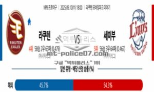 2025년 9월 10일 18:00 NPB 일본야구 라쿠텐 vs 세이부 스포츠 픽
