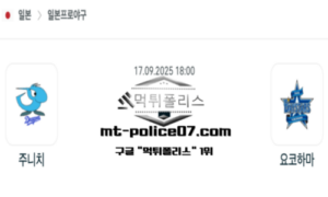 2025년 9월 17일 18:00 NPB 일본야구 주니치 vs 요코하마 스포츠 픽