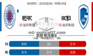 2025년 9월 26일 04:00 UEFA 유로파리그 레인저스 FC VS 헹크 스포츠 픽 2025년 9월 26일 04:00 UEFA 유로파리그 레인저스 FC VS 헹크 스포츠 픽