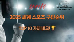 2025년 세계에서 가장 가치 있는 스포츠 구단 TOP 10