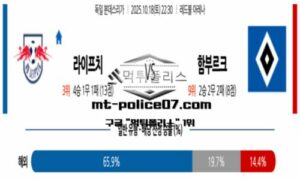 2025년 10월 18일 22:30 독일 분데스리가 라이프치히 vs 함부르크 스포츠 픽 2025년 10월 18일 22:30 독일 분데스리가 라이프치히 vs 함부르크 스포츠 픽