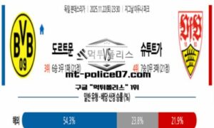 2025년 11월 22일 23:30 독일 분데스리가 도르트문트 vs 슈투트가르트 스포츠 픽